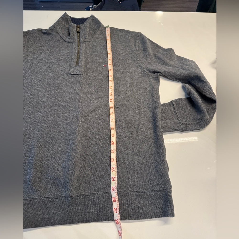 Tommy Hilfiger Gray Pullover sweater zip size large - Picture 9 of 10